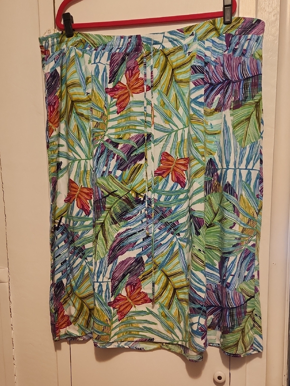 🔥Laura Scott Green and Blue Tropical Print Maxi Skirt